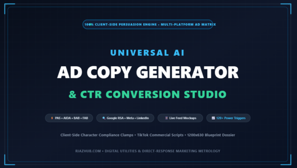 AI Ad Copy Generator, Multi-Platform Ad Mockup & CTR Conversion Studio