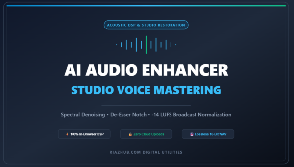 AI Audio Enhancer & Studio Voice Mastering Studio