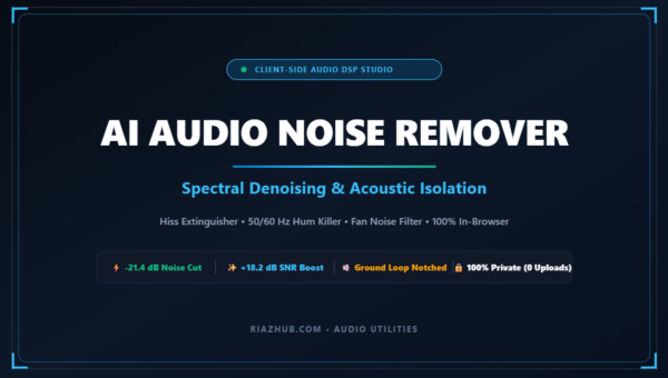 AI Audio Noise Remover & Acoustic Restoration Studio