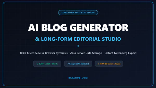 AI Blog Generator & Long-Form Editorial Studio