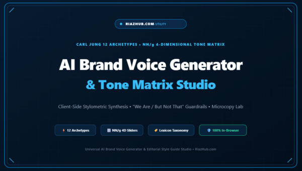 AI Brand Voice Generator, Stylometric Tone Matrix & Editorial Style Guide Studio