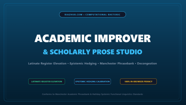 Academic Improver, Scholarly Prose Elevater & Rhetorical Calibration Studio