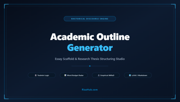 Academic Outline Generator, Essay Scaffold & Research Thesis Structuring Studio