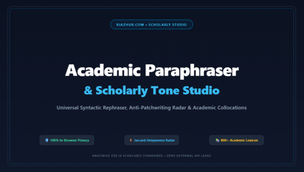 Academic Paraphraser & Scholarly Tone Studio