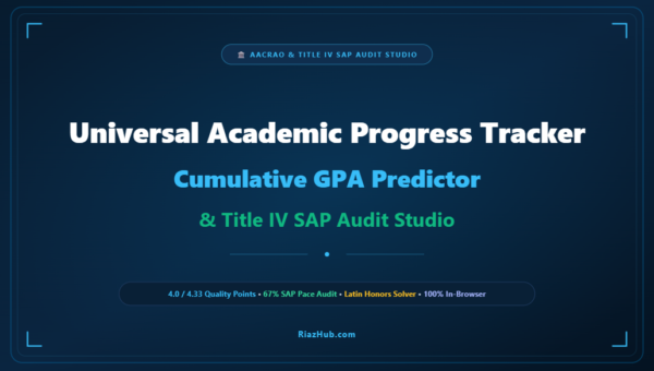 Academic Progress Tracker, Cumulative GPA Predictor & Title IV SAP Audit Studio