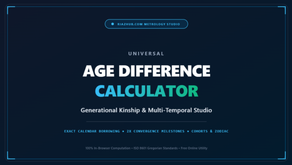 Age Difference Calculator & Generational Kinship Studio