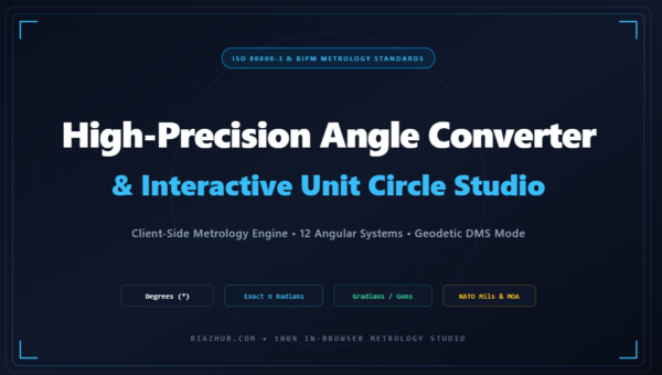 High-Precision Angle Converter & Interactive Unit Circle Studio