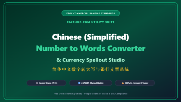Chinese Simplified Number to Words Converter & Currency Spellout Studio