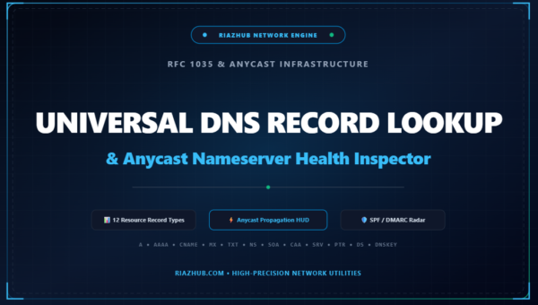 DNS Record Lookup, Anycast Nameserver Health Inspector & DNSSEC Propagation