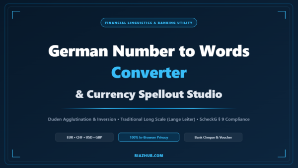 German Number to Words Converter & Currency Spellout Studio