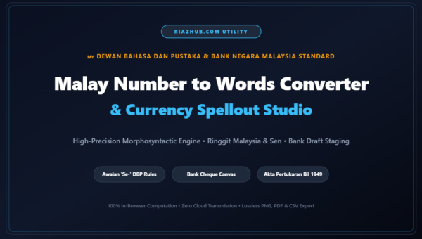 Malay Number to Words Converter & Currency Spellout Studio