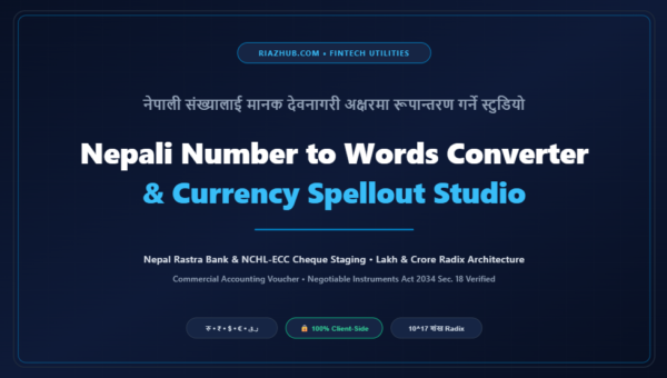 Nepali Number to Words Converter & Currency Spellout Studio