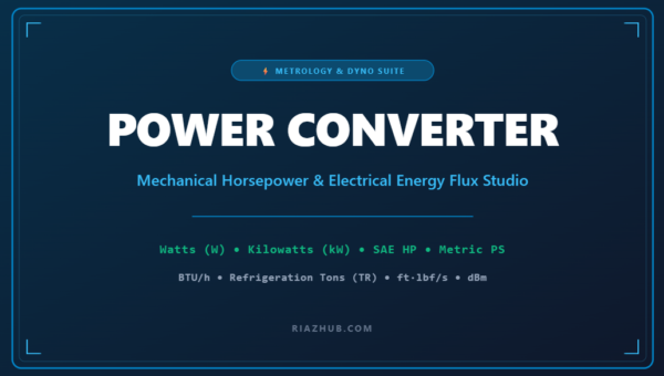 Power Converter, Mechanical Horsepower & Electrical Energy Flux