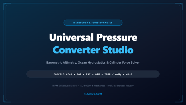 Pressure Converter, Barometric Altimetry & Hydrostatic Studio