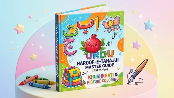 Urdu Haroof-e-Tahajji Master Guide (Alif to Yay) — Khushkhati & Picture Coloring
