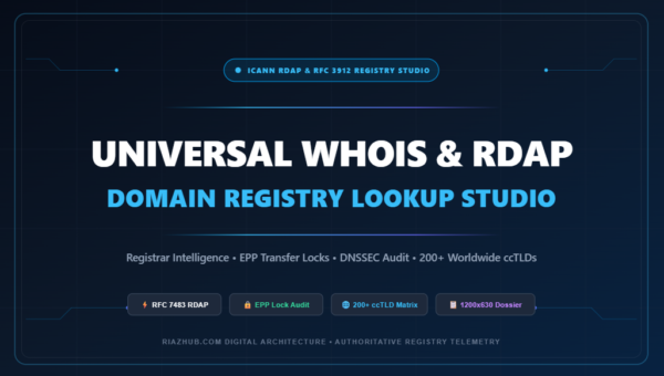 WHOIS & RDAP Domain Registry Lookup, Registrar Intelligence & DNS Ownership Diagnostic